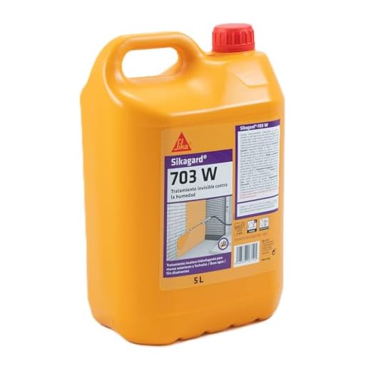 Sikagard 703W, Impregnación repelente al agua transparente, lista para su uso, para proteger las fachadas frente a la penetración del agua, 5L, Color Blanco