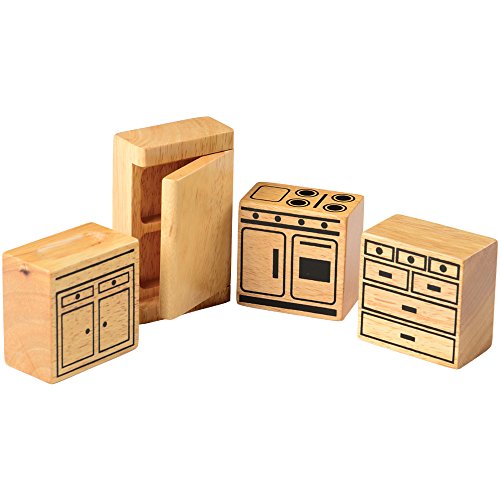 Marvel Kid's Hardwood Doll House Furniture - Kitchen