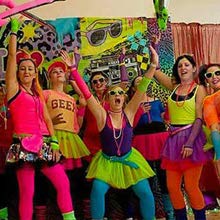 80s Fancy Party Costume Accessories Set,Adult Tutu Leg Warmers Fishnet Pink Gloves Neon Necklaces Bead 80s Lace Bow Headband Lighting Earrings Sunglasses,1980s Fancy Dress Girls Women Night Out Party steampunk buy now online