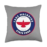 Lake Macbride State Park Iowa IA Eagle Vacation Souvenir Throw Pillow