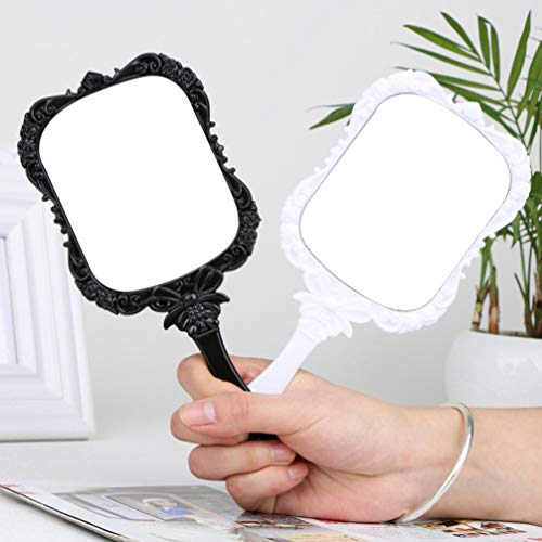 VOSAREA 2PCS Espejos Retro de Mano Cuadrados Pequeños miniatura 3