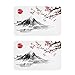Hunihuni - Magneti per frigorifero giapponesi Fuji Mountain, adesivi decorativi per lavastoviglie, per casa, cucina, armadietto, ufficio, lavagna, set di 2