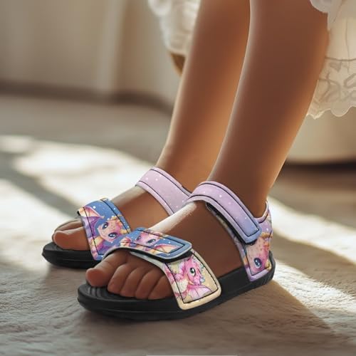 Forchrinse Girls Sandals Outdoor Open Toe Athletic Sport Sandals Summer Beach Water Shoes for Toddler/Little Kid/Big Kid4