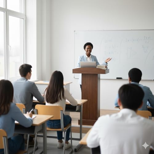 BEQUZON Podium Stand for Lectern Presentation Church Classroom, Pulpit with Wooden Heavy Base, Oak Podium for Lecture, Wedding Speech - Thumbnail 2