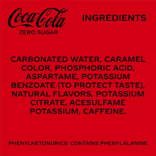 Coke Zero Sugar Cola Soda, 12 oz, 24 Pack (Package May Vary)