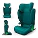 Kinderkraft JUNIOR FIX 2 PRO Kindersitz 100–150 cm, Verstellbare Kopfstütze, H-GUARD, SPS, ISOFIX und Gurtmontage, Atmungsaktiver AIR FLOW Bezug, Einfaches Anschnallen, Grün