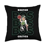 NBA - Boston Celtics Stacked City Lucky Leprechaun Logo Throw Pillow