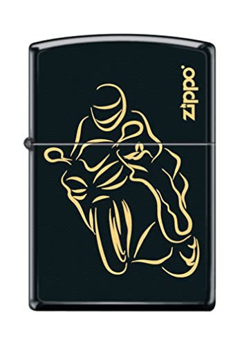 Zippo Lighter- Bike Motorcycle Racing Black Matte Windproof Lighter #Z5291