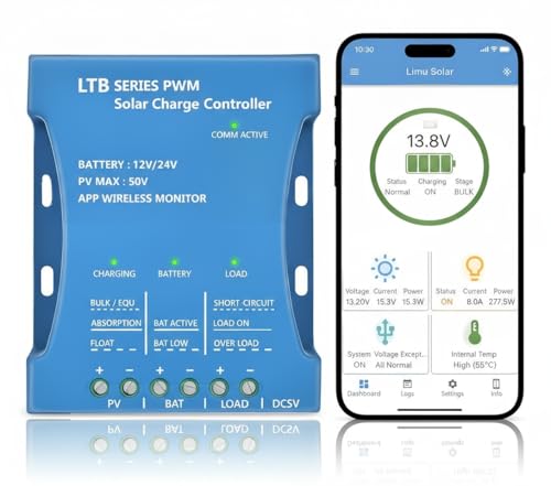 30A Bluetooth Solar Charge Controller for Batteries