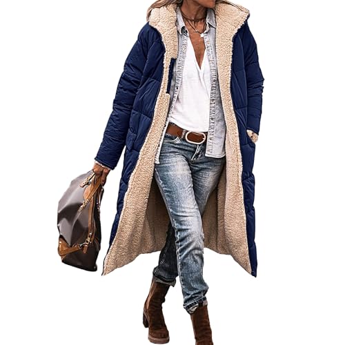 Chaqueta de pluma, Reversible Con Cremallera Abrigos De Invierno Larga Vida Diaria, Los Desplazamientos Caminar Para Camping