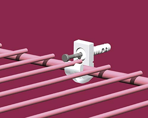 ClosetMaid 1770 Rückwand-Clips für Trockenbau, 48 Stück, Kunstharz, Weiß, 48-Pack