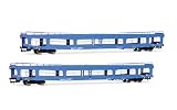 Rivarossi HR4421 H0 2er Set Autotransportwagen DDm916, DR, Ep. IV