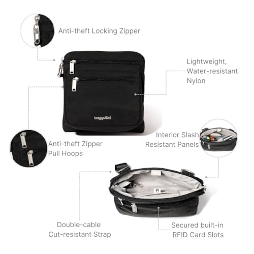Image of Baggallini Securtex Anti-Theft Crossbody