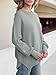 ANRABESS Women Oversized Sweaters Batwing Long Sleeve 2025 Fall Outfits Crewneck Casual Knit Side Slit Fashion Pullover Top Gray X-Large