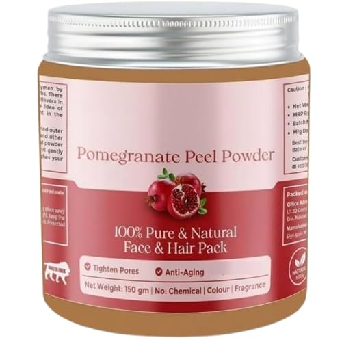100% pure Pomegranate Peel Powder - 5.29Ounce / 150Grm - Hygienically processed