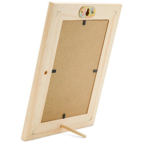 DIY Picture Frames, 4x6 Craft Frames Set, Unfinished Solid Pine Wood DIY Photo Frames, For Arts and Crafts DIY Painting Projects, Set of 3 (6x8 Frame Size Holds 6x4 Pictures) For Adults and Kids Craft - Thumbnail 4