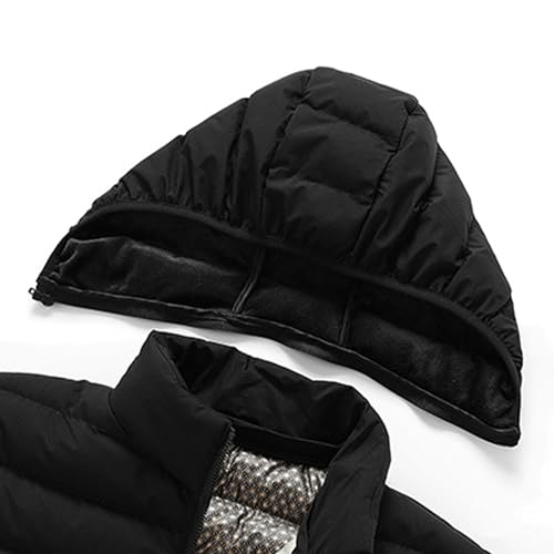 Men's Trendy Quilted Winter Coat Hood Insulated Water-Resistant Outdoor Winter Jacket Full Zip Puffer Coats3