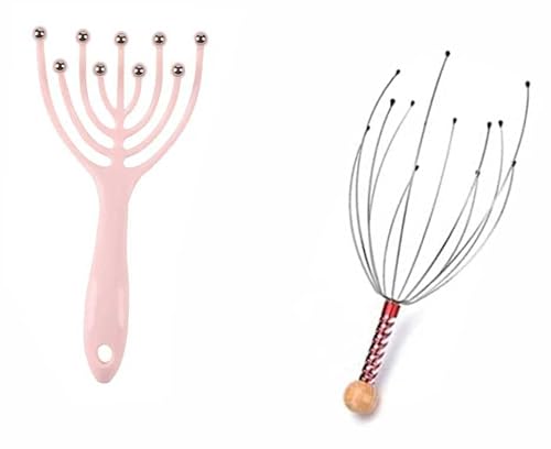 Conjunto Massageador de Capilar Manual Escova de Silicone Raspadores de Cabeça Anti Estresse Haster