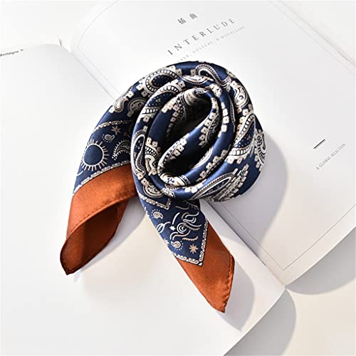 Spring and Autumn Hip Hop Men's Silk Small Square Scarf Women's All-Match Pocket Scarf Scarf Hairband Thin Scarf2
