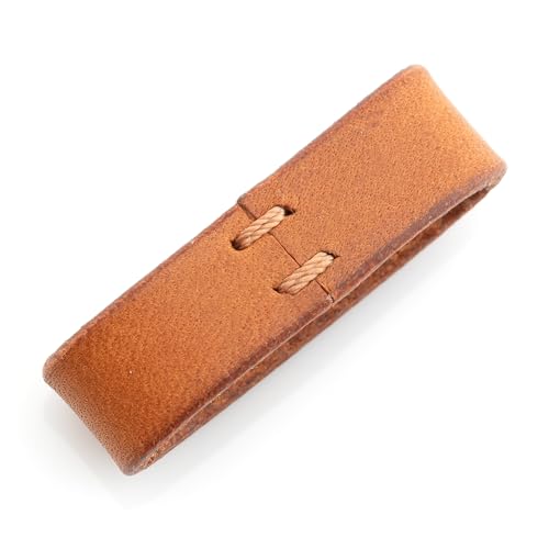 CRAFTMEMORE Leather Belt Loop Keeper, Genuine Full Grain Leather Replacement Strap Holder2