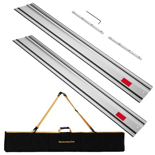 55*2 Track Saw Guide Rail Compatible with Milwaukee Track Saw With Bag