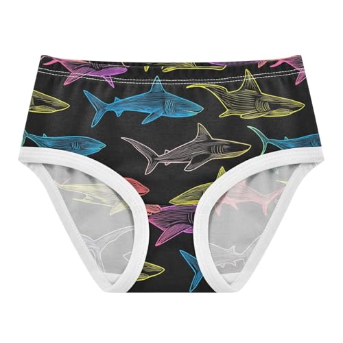 Wusikd Shark Girls' Underwear Cotton Colors Girls Briefs Soft Toddler Underwear 2T