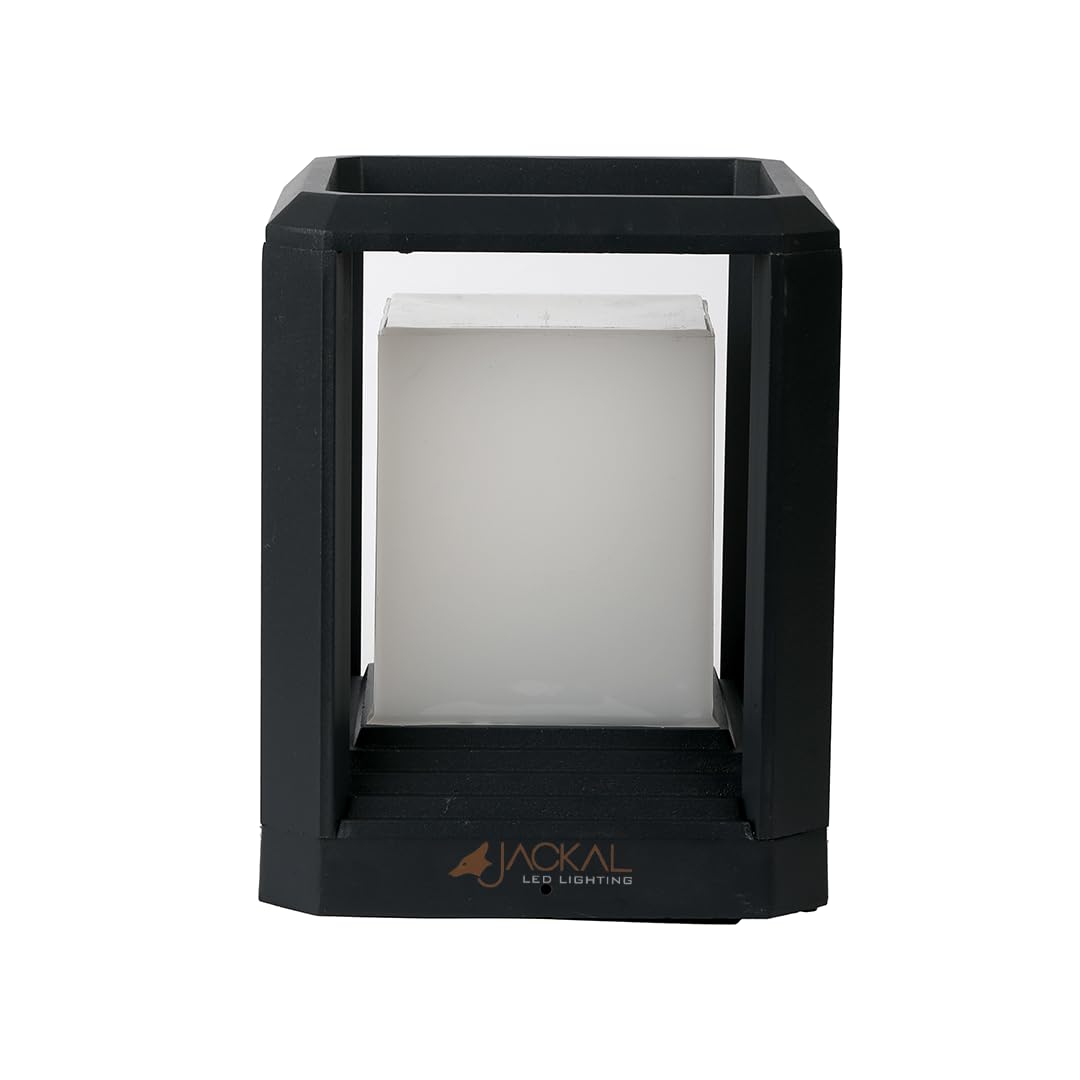 Black Led Cubical Light |Outdoor Garden Light |Pole Lantern LED Lamp | Waterproof Outdoor Pillar Lights |Garden Light Floor Lamp Gate & Terrace Light | LED Light for Floor, Outdoor, Pathway-image-30