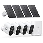 AOSU 3K/5MP Solar Security Cameras Outdoor Wireless, Ultra HD Video Home Security System 4-Cam Kit with 166° Ultra Wide Angle, Cam-to-Cam Sync, Color Night Vision, Spotlight & Siren, No Monthly Fees