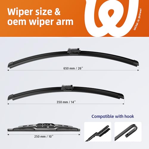 Image of Windshield Wiper Blades Fits Chevy Trax 2013-2023 /Buick Encore 2013-2022