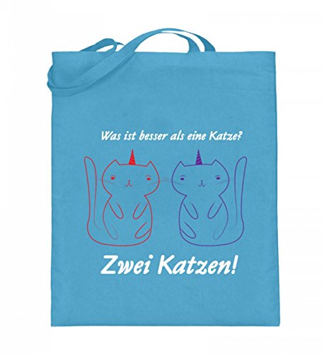 Idée cadeau pour chaton sac en toile de jute bleu robuste