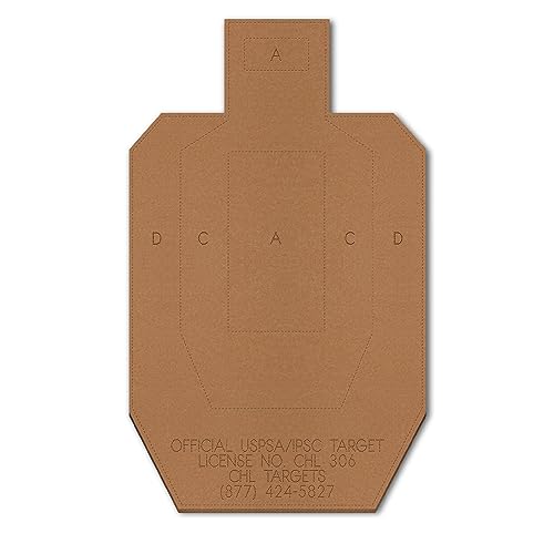 Image of Official USPSA /IPSC Cardboard Targets, Competition Torso, Silhouette Shooting, Cardboard Target. Made in USA
