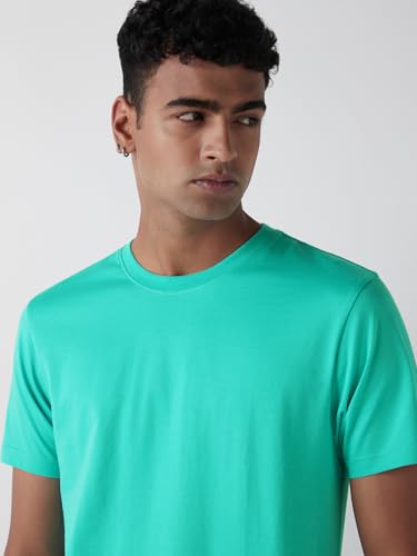Image of Bewakoof Men's 100% Cotton Solid Regular Fit Half Sleeve Round Neck T-Shirt | Tshirt for Men Cotton| Casual Wear | Street Wear