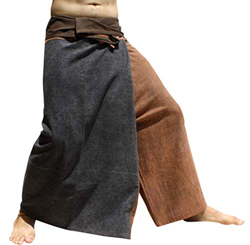 Medievil Stonewashed Cotton Samurai Wrap Waist Pants2