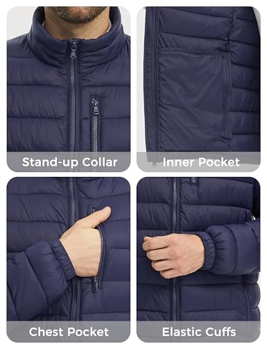 Image of wantdo Men's Lightweight Puffer Jacket Warm Windproof Winter Coat Outdoor