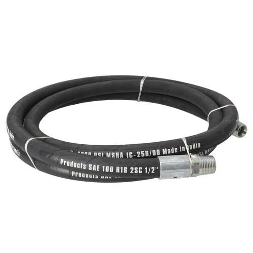 Hydraulic Hose 96" x 1/2" with 1/2" NPT Rigid Male Ends fits Hydraulic Hose and Couplings 407441R1 45A596 45A5962 81C96 82C96 8NP96 H412M96 H41-2M-96 H422M96 H42-2M-96 TY3014 TY3035