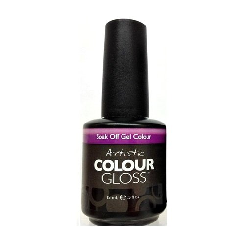 Uñas gel soak off esmalte permanente brillo púrpura purpurina