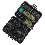 Juego de aparejos de pesca de carpa con ganchos giratorios clips de acero inoxidable accesorios de aparejo de terminal para agua dulce salada trucha lubina