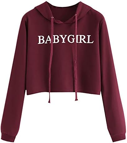 Teen Girls Short Hoodie Cute Panda Printed Blouse Pullover Tops