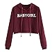 Produktbild TWIFER 2020 Neuer Damen Kurz Crop Hoodie Kapuzenpullover