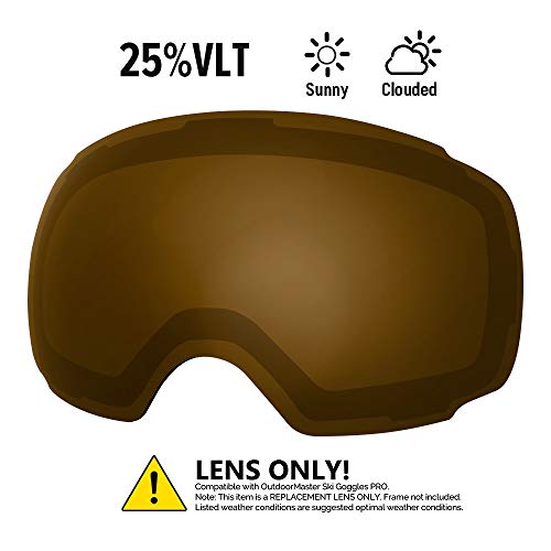 OutdoorMaster Ski Goggles PRO Replacement Lens - 20+ Different Colors