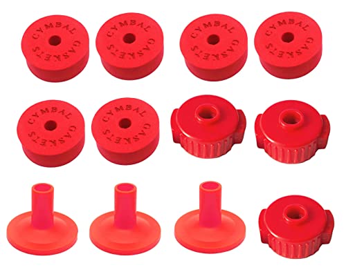 Jiayouy 12pcs Cymbal Hi-Hat Stands Accessory with 40mm Cymbal Washer Cushions Cymbal Sleeves...