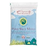 Organic Mechanics Pure Rice Hulls, 2 Cu Ft - Sustainable Alternative to Perlite - Enhances Drainage, Porosity and Air Space - Eco-Friendly