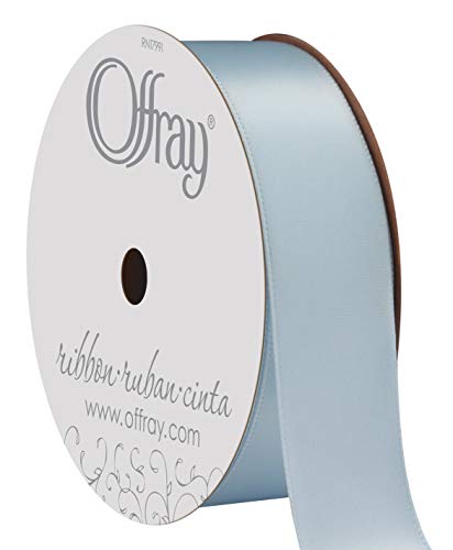 Image of Berwick Offray 064573 7 /8 inch Wide Single Face Satin Ribbon, Light Blue, 6 Yds