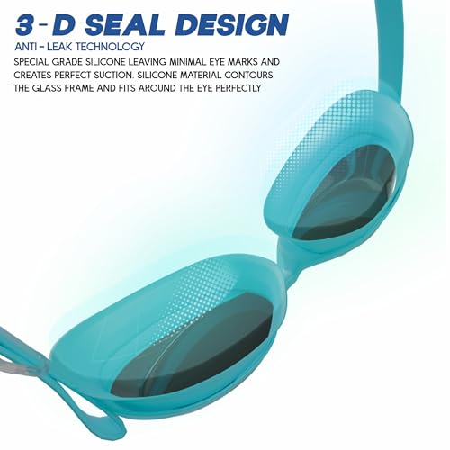 Image of KONEX Eco Swimming Goggles | Kids | Polarised UV Lens | Sea Green