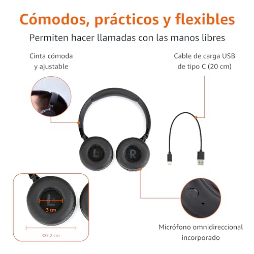 Auriculares inalámbricos de diadema Bluetooth con batería de larga duración para viaje y oficina 3