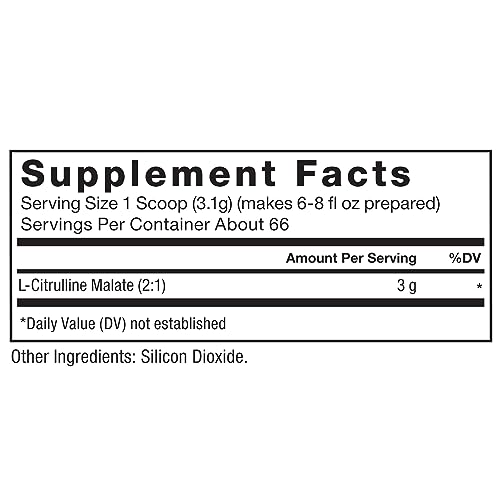Image of Force Factor Citrulline Malate 2:1, L Citrulline Supplement for Men to Boost Nitric Oxide, Blood Flow, Muscle Pumps, and Performance, L Citrulline Powder Pump Supplement, Unflavored, ~66 Servings