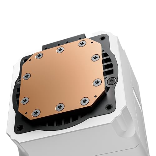 Image of NEXAURA 240 WH Liquid Cooler, 240mm, PWM Pump, 2500-3600RPM, Diamond Glow ARGB Pump Head, Fluid Dynamic Bearing Fans, White