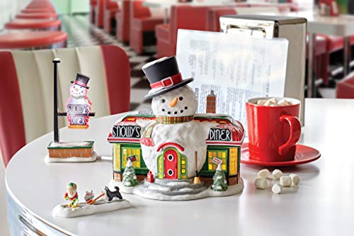 Department 56 North Pole Village Snowy's Diner Lit Building And Accessory Set, 6.5 Inch, Multicolor #TOP2