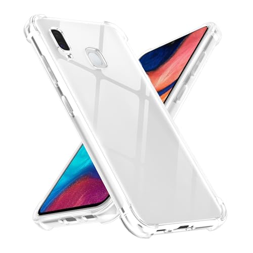 Yxnvixn Clear Case for Samsung Galaxy A20e Case Advanced Airbag Drop Protection Cover Anti-Yellowing Anti-Scratch Transparent Soft Shockproof TPU Bumper Phone Case for Samsung A20e 5.8 Inch