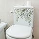 Jowxsx WC Aufkleber Blumen WC Sitz Aufkleber Badezimmer Abziehbilder für Dekorationen Supplies WC Deko Aufkleber mit Blumen Motiv Wandaufkleber Selbstklebend WC Zubehör